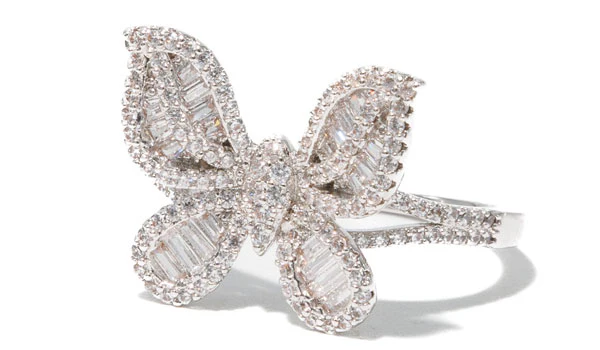 Crystal Butterfly Ring